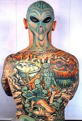 Alien Tattoo Man Double MySpace Layout - Rate It