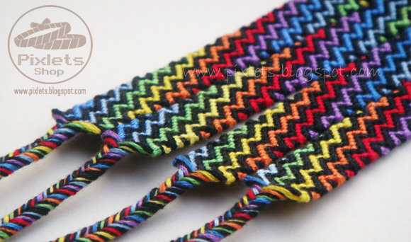 Rainbow zigzag bracelets