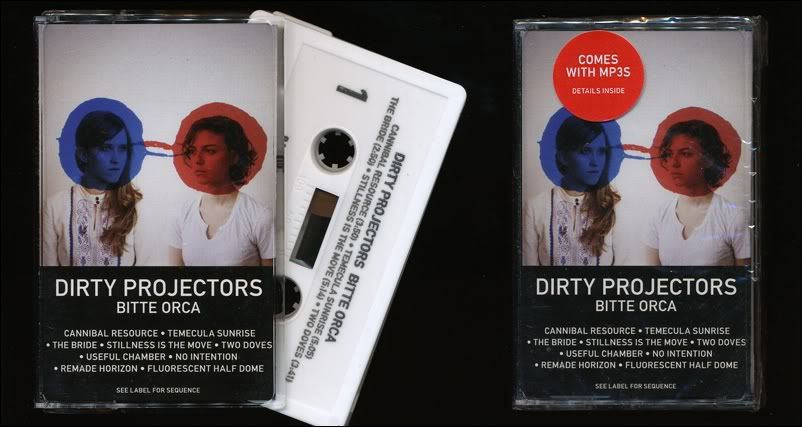 Domino Records released the Dirty Projectors' Bitte Orca on cassette! It can be bought here.