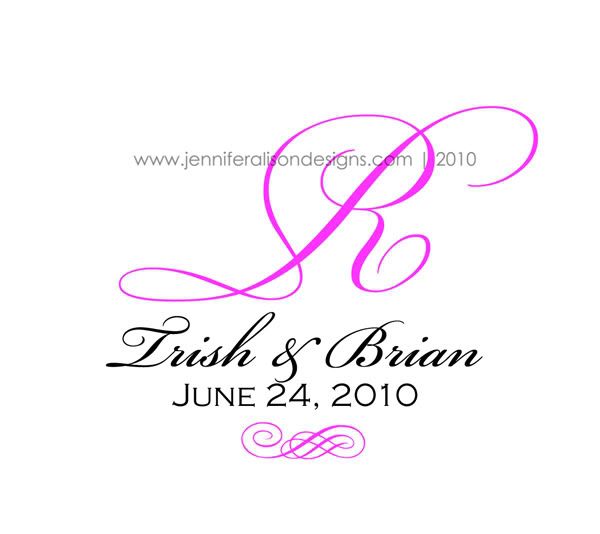 trish brian wedding monogram