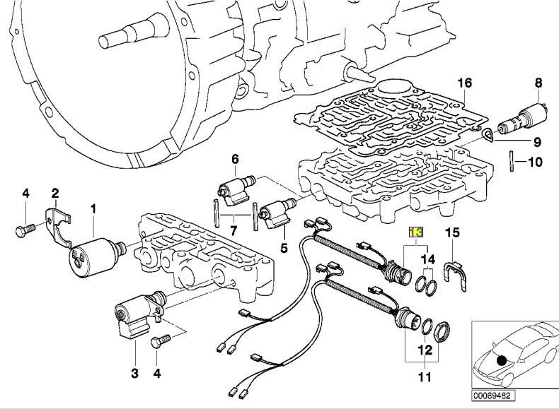 BMW E36 E46 3 E39 5 Z3 auto gearbox solenoid valve *NEW