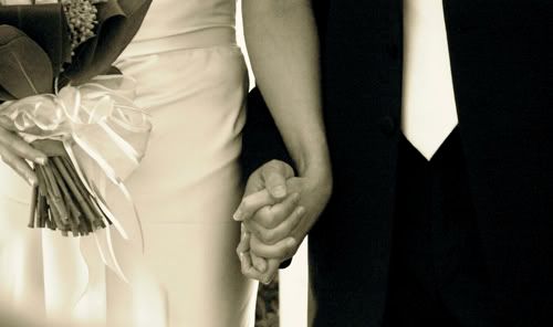 couples holding hands photo: Holding Hands BrideandGroomhandssmaller.jpg