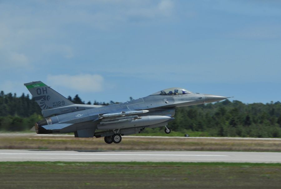 16fromthe180thFighterWingtakesofffromtheAlpenaCombatReadinessTrainingCenter