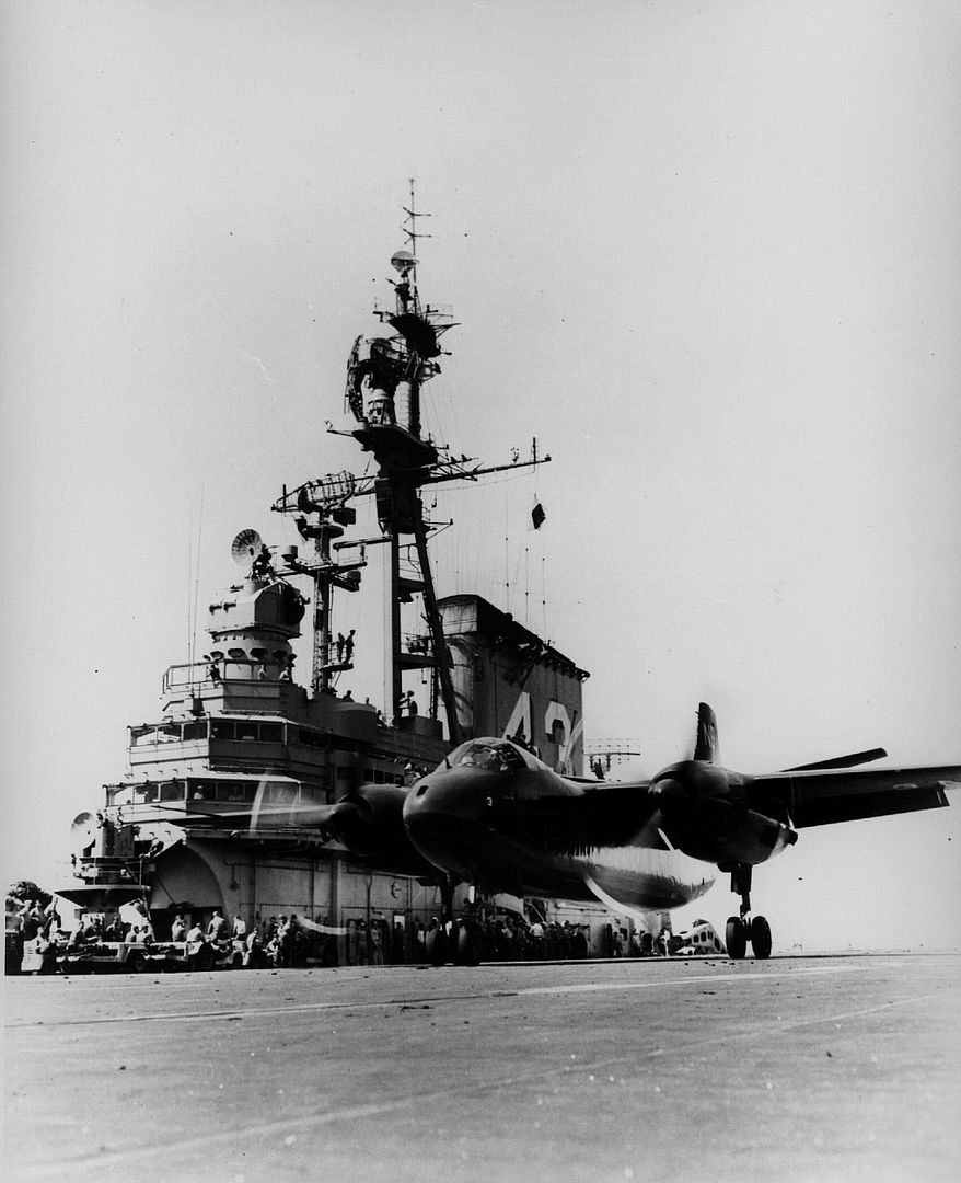 OnApril211950CaptainJohnTHaywardmadethefirstcarrierlaunchofanSavageheavyattackaircraftfromthecarrierCoralSea