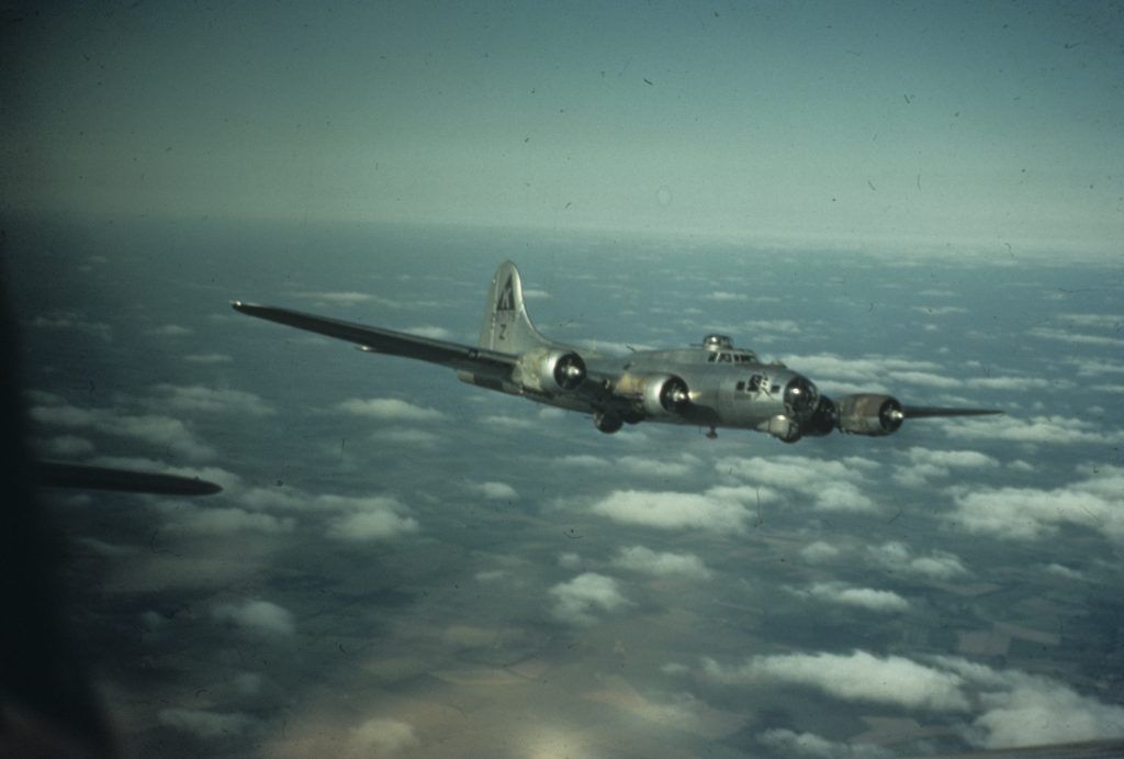 17FlyingFortressofthe379thBombGroupinflight16March1944
