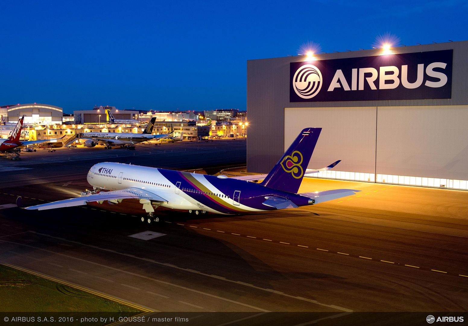 A350 XWB Thai Airways Rolls Out Of Paintshop