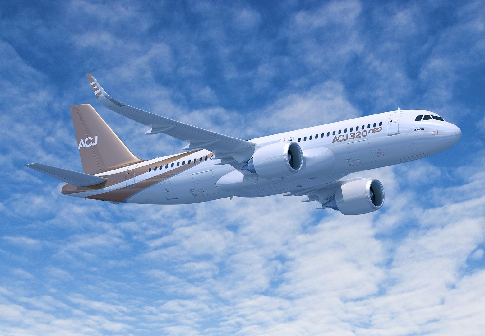 Airbus ACJ320neo Side From Below 