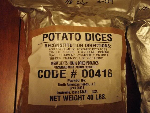 MRE depot Dried Potatos