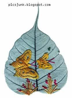  Amazing art on leaf Wallpaper