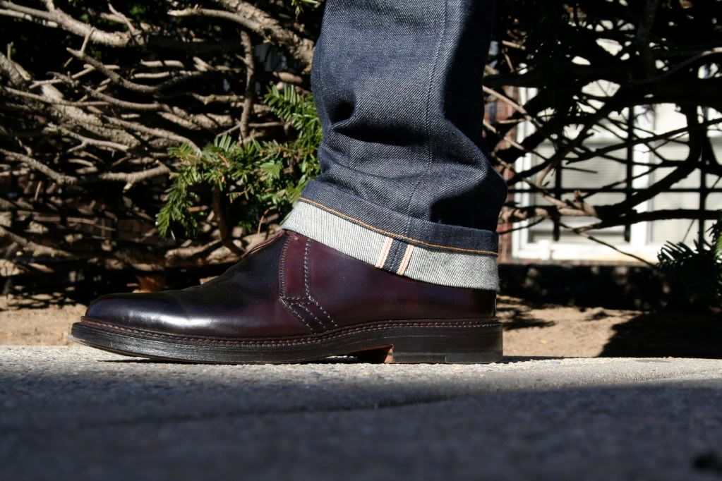 used shell cordovan shoes
