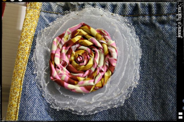 jeans apron flower