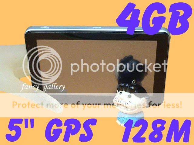 Built in 4GB 4G 5.0 5 GPS * 128MB DDR2 RAM * +Photo+Video Player 