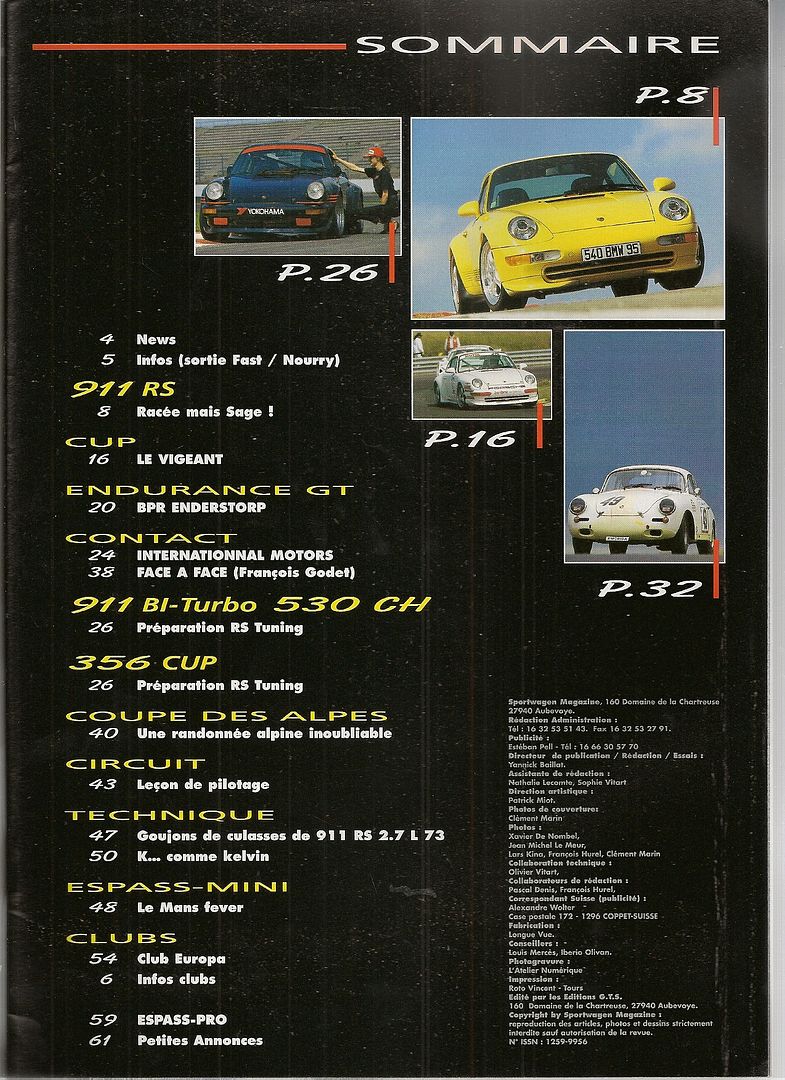 Sportwagen 11 Porsche 993 Carrera Rs 3 8 911 Biturbo Rs Tuning 530ch 356 Cup Ebay